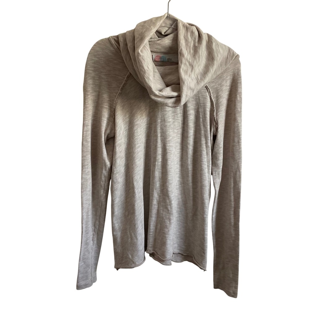 FP Beach Cream Colored Long Sleeve‎ Turtleneck Top - One Size